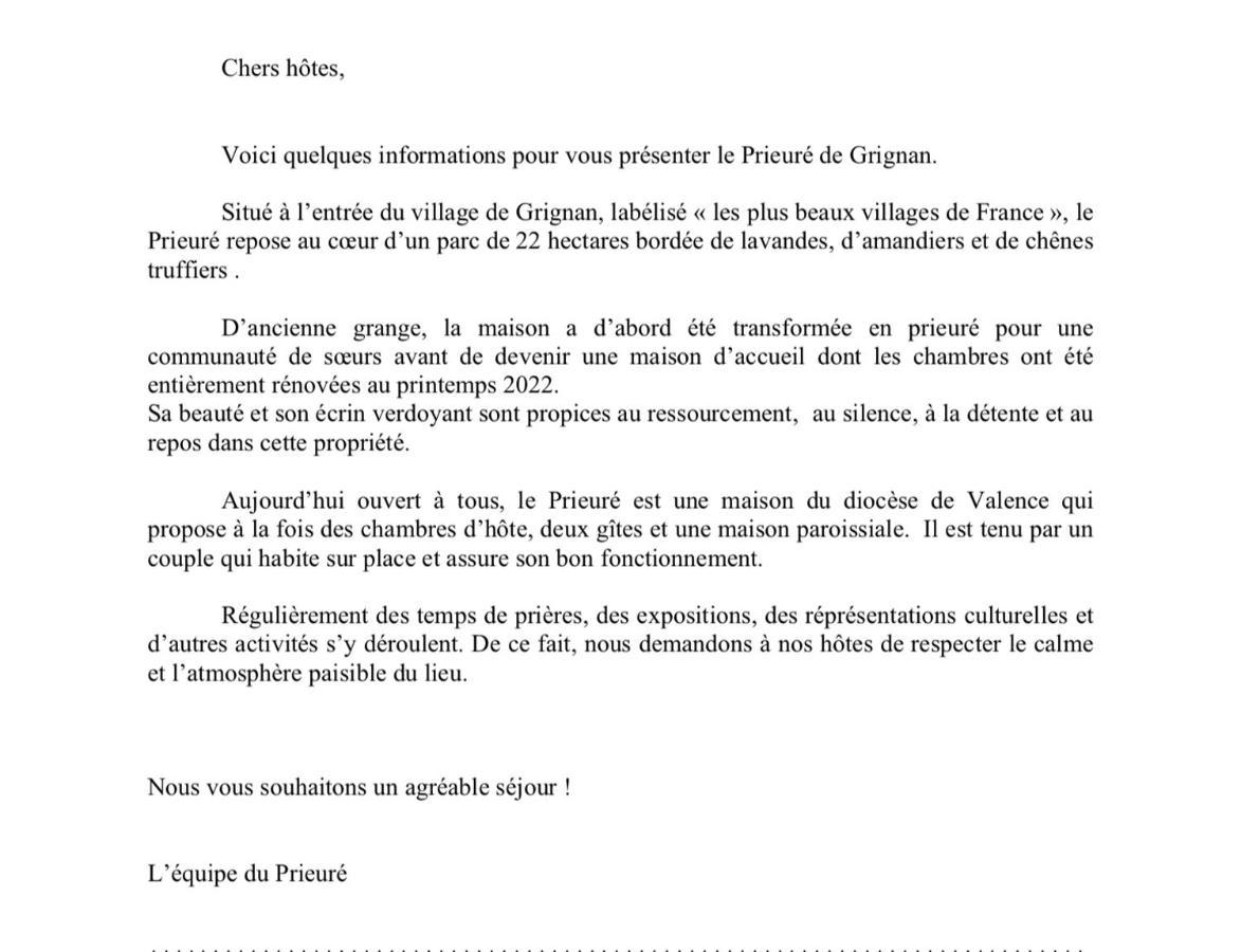 Prieure De Grignan Ξενοδοχείο Εξωτερικό φωτογραφία